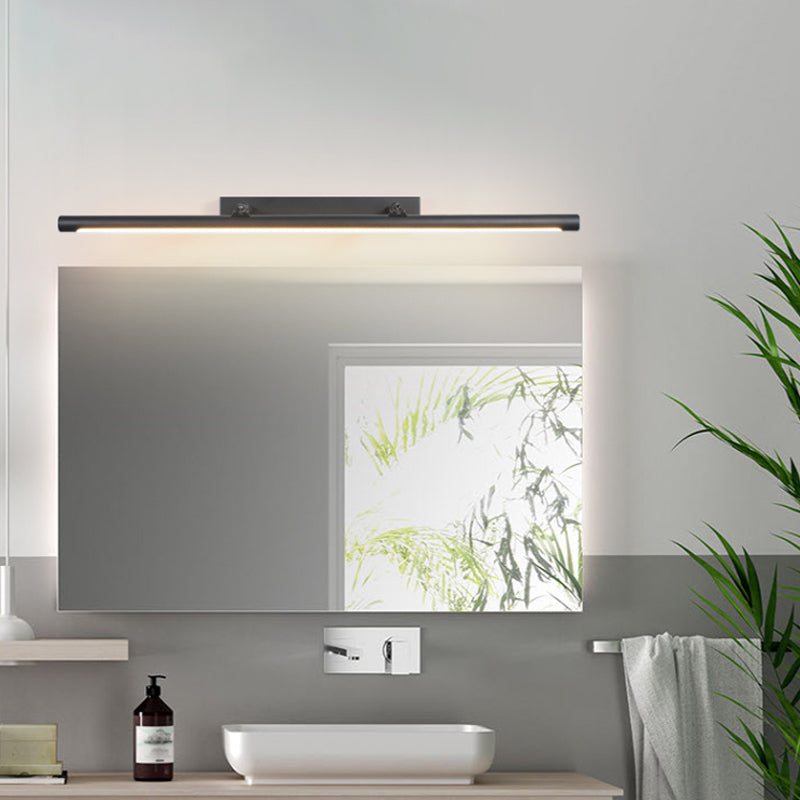 BowLift | Metal rod Wall-mounted Vanity Light Minimalist 16.5"/24.5" L LED Black Wall Lamp in Warm/White Light for the Bathroom