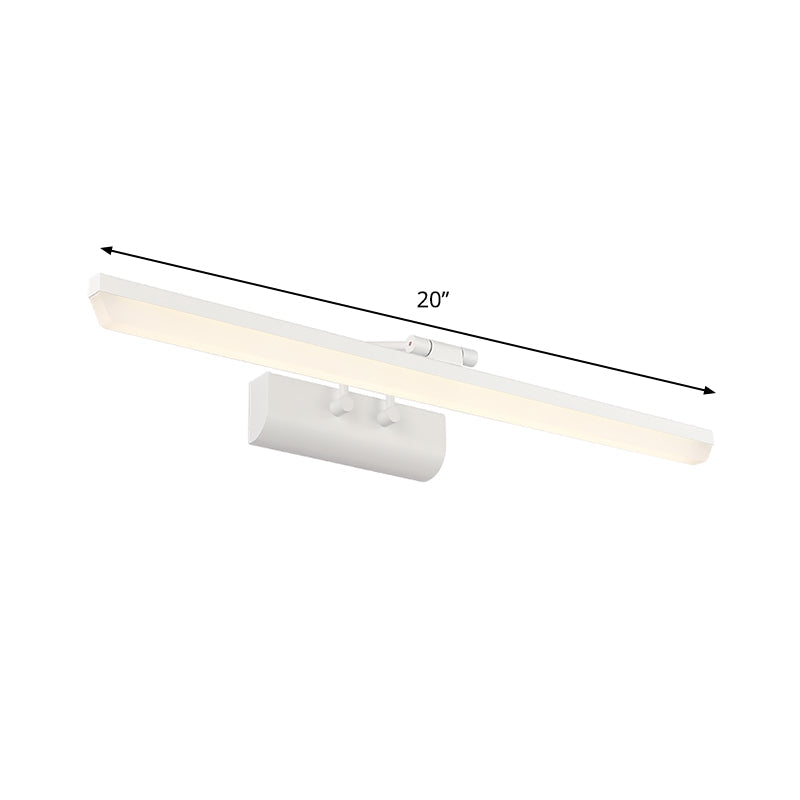 BowLift | Metallic Cylinder Vanity Lamp Simplicity 16"/20" Long LED White Wall Lighting Ideas for the Bathroom