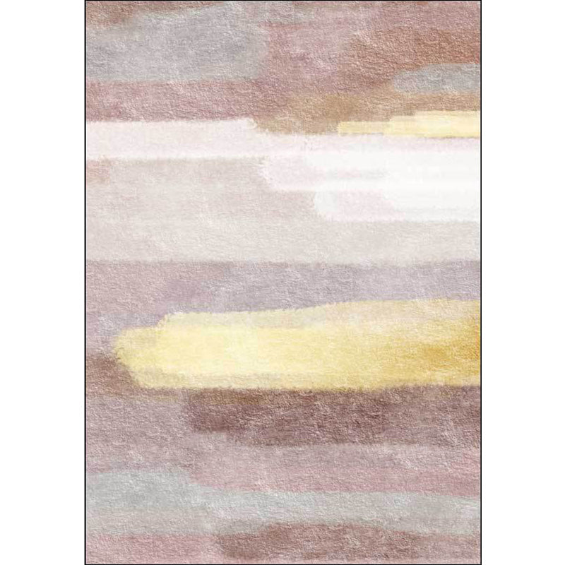 BowLift | Minimalist Abstract Carpet Pink Polyester Area Rug Non-Slip Pet-Friendly Washable Rug for Decoration