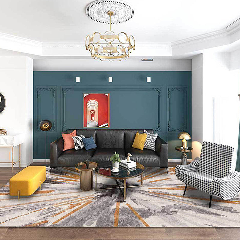 BowLift | Brown industrial carpet polyester radial pattern carpet pet-friendly washable non-slip carpet for the bedroom