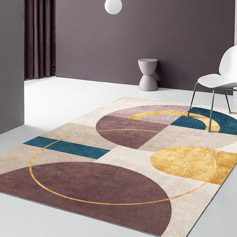 BowLift | Aesthetic Geometric Indoor Dress Morandi Color Creative Carpet Polyester Stain-Resistant Rug for Living Room