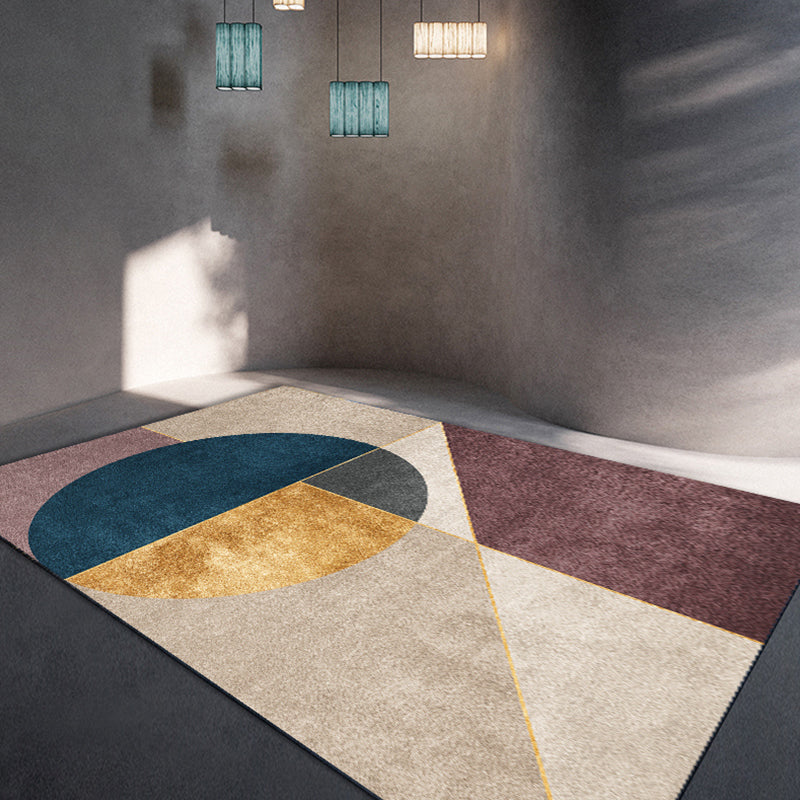 BowLift | Aesthetic Geometric Indoor Dress Morandi Color Creative Carpet Polyester Stain-Resistant Rug for Living Room