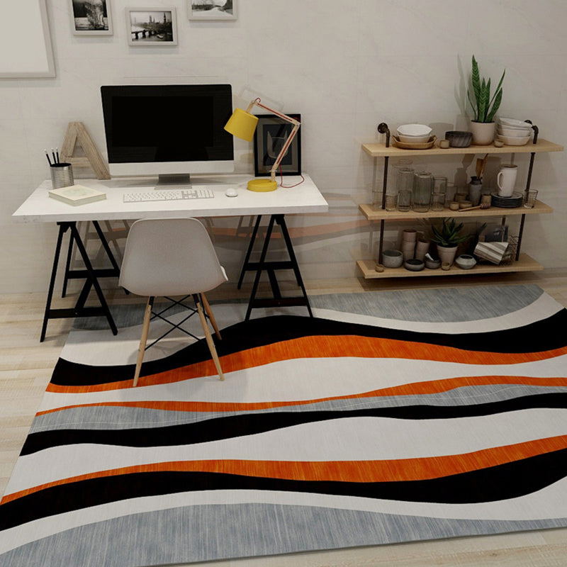 BowLift | Bold Living Room Rug Modern Color Blocking Rug Synthetic Stain Resistant Non-Slip Backing Rug