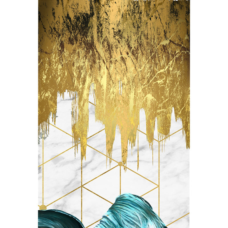 BowLift | Cyberpunk Living Room Carpet Multi Color Abstract Foil Streams Carpet Polyester Machine Washable Area Rug