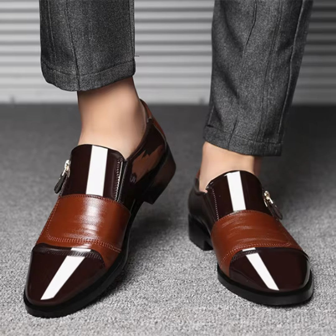 Pointed Toe Dress Shoes with Side Zip