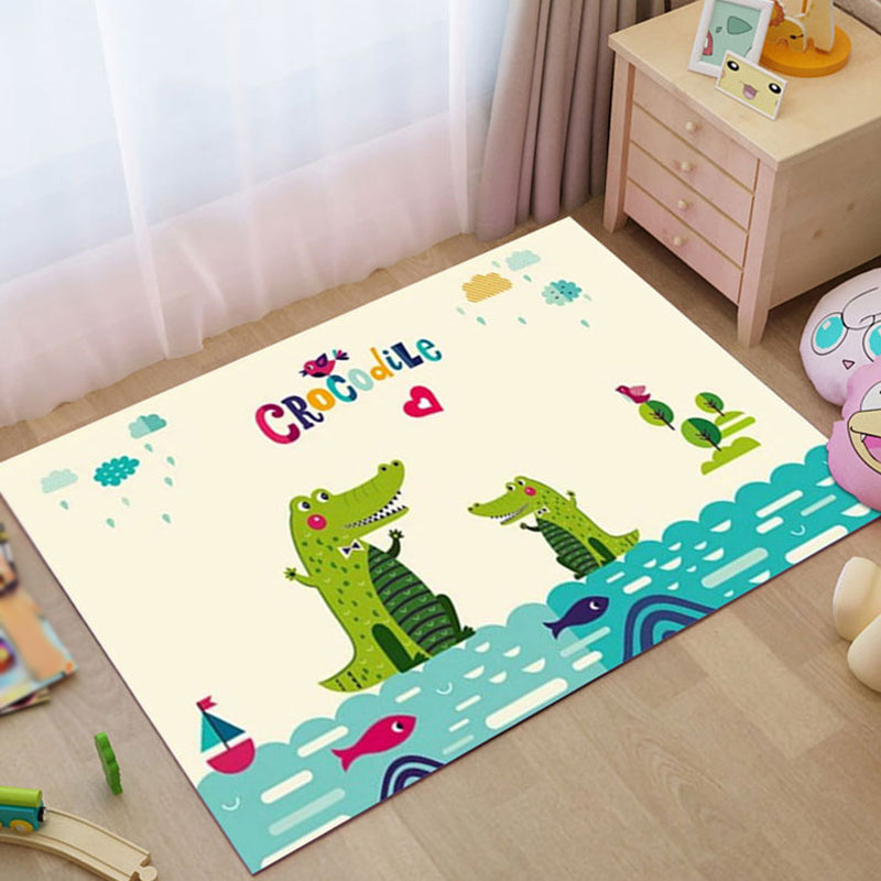 BowLift | Dreamy Fairy-Tale Area Rug Pastel Color Cartoon Carpet Polypropylene Stain-Resistant Carpet for Kids Room
