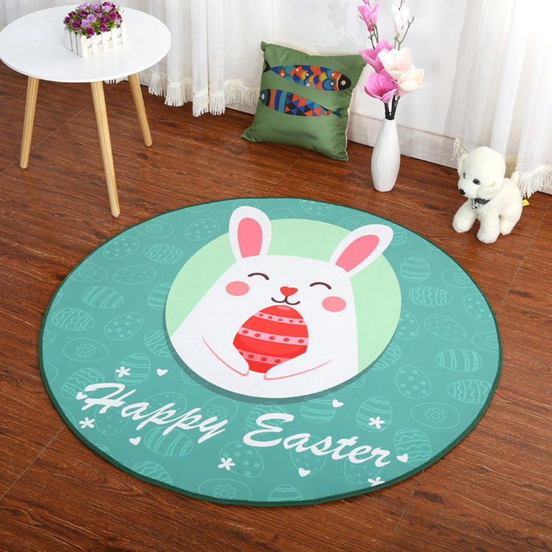 BowLift | Cartoon Children's Mats Rug Dark Color Animal Land Rug Polyester Pet Friendly Non-Slip Rug