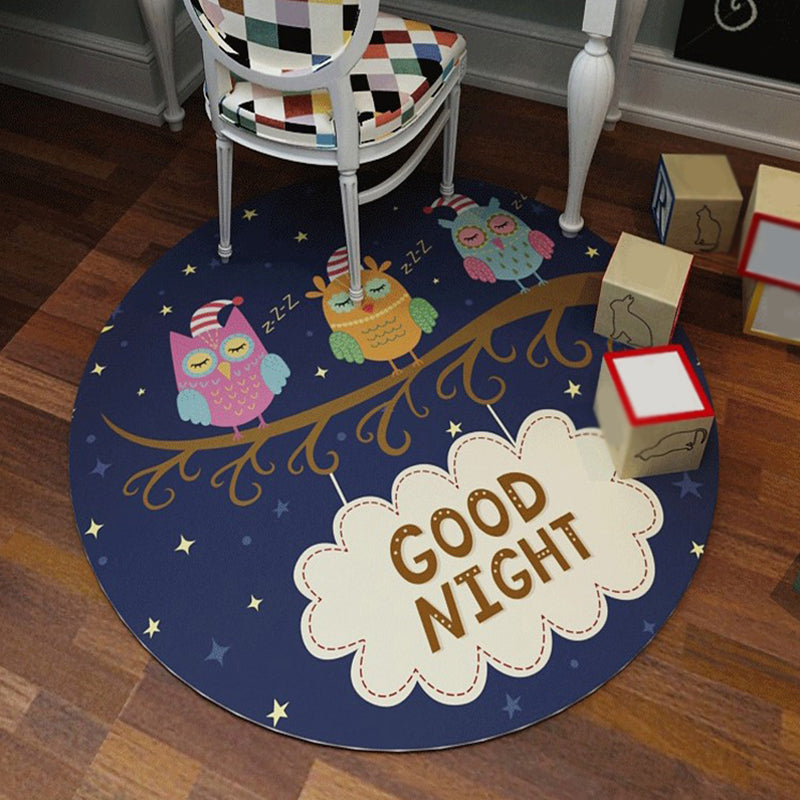 BowLift | Cartoon Children's Mats Rug Dark Color Animal Land Rug Polyester Pet Friendly Non-Slip Rug