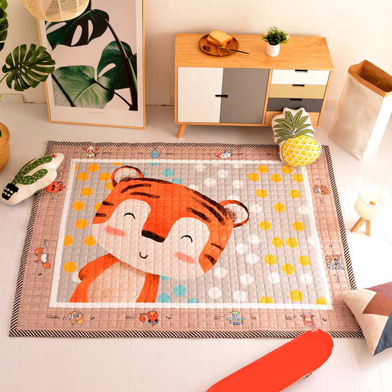 BowLift | Cute Cartoon Rug Bright Color Animal Indoor Rug Washable Non-Slip Area Carpet for Daycare