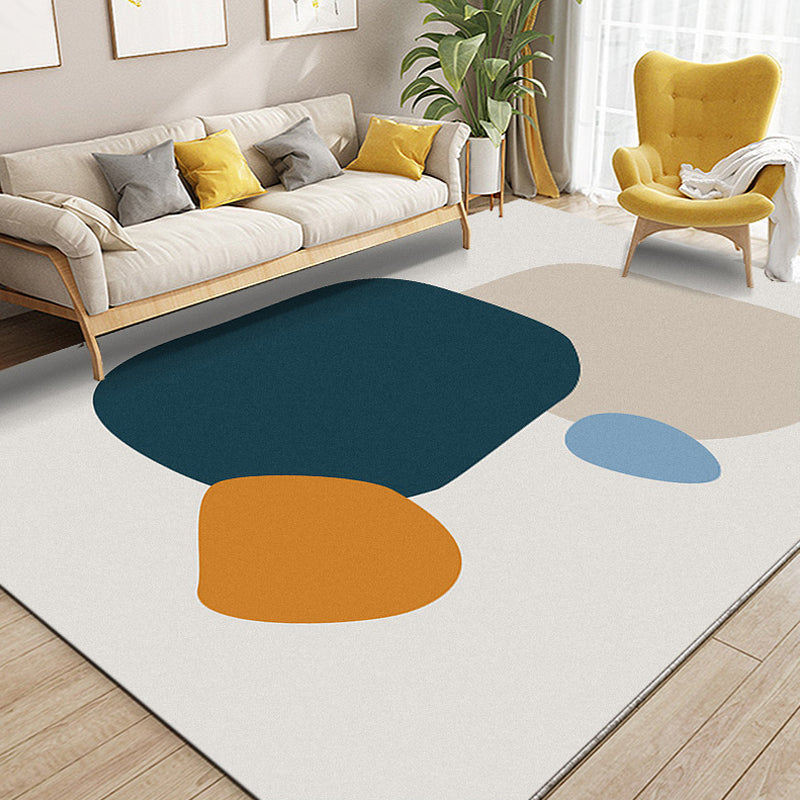 BowLift | Minimalism Parlor Rug Multi-Color Color Block Indoor Rug Polyester Non-Slip Back Machine Washable Rug