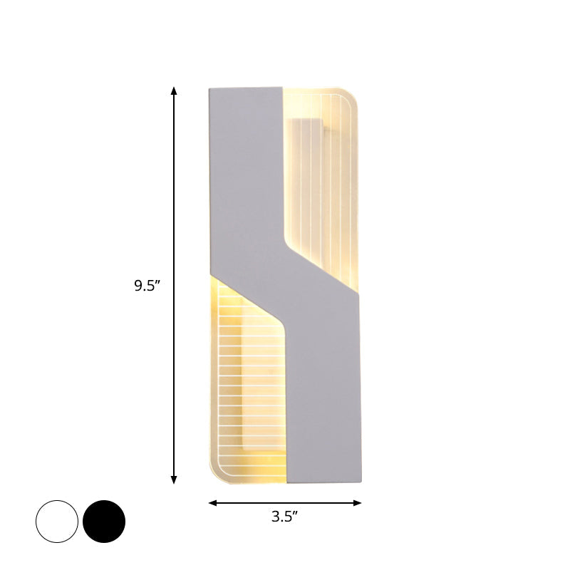 BowLift | Black/White Wall-Mounted Light Sculpture Nordic LED Metal Wall Light in Warm/White Light for Nightstand