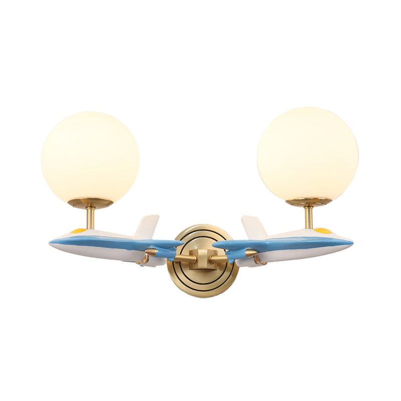 BowLift | Living Room Spherical Wall Lamp with Airplane Glass Resin Contemporary Wall Lamp