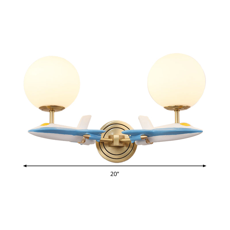 BowLift | Living Room Spherical Wall Lamp with Airplane Glass Resin Contemporary Wall Lamp