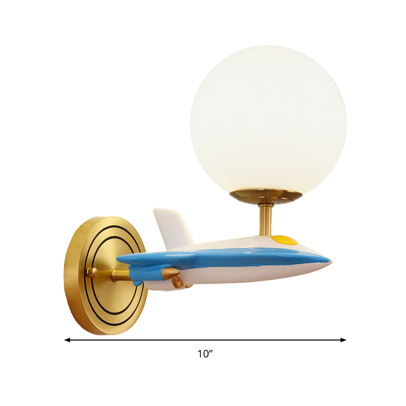 BowLift | Living Room Spherical Wall Lamp with Airplane Glass Resin Contemporary Wall Lamp