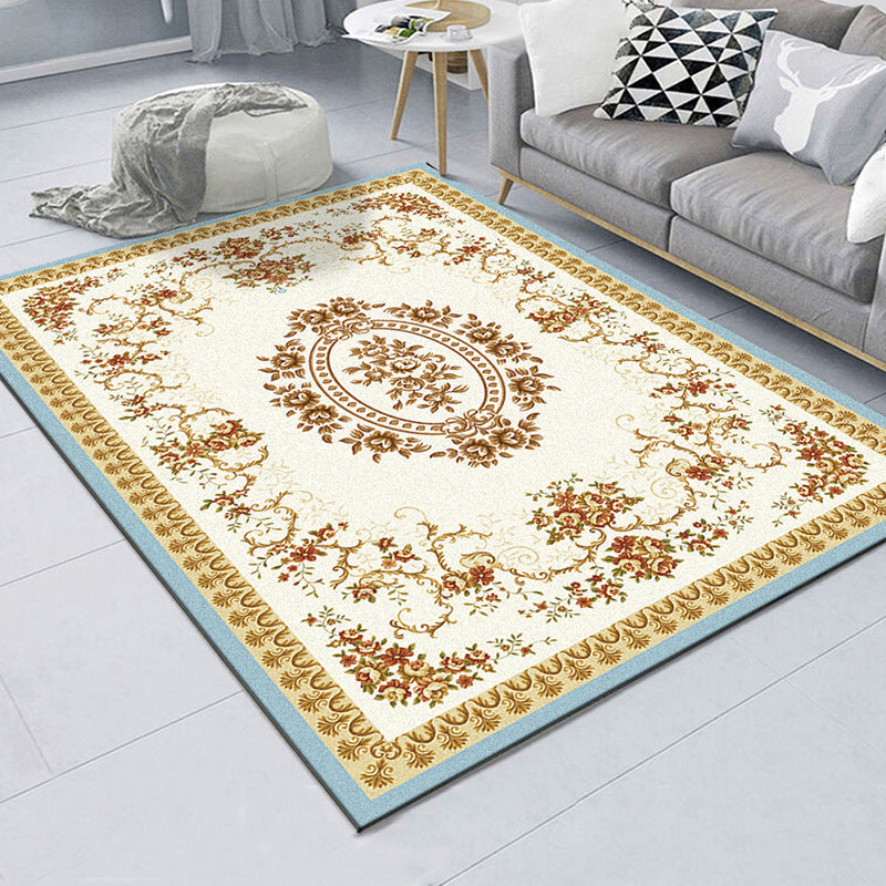 BowLift | American controlled pattern carpet with striped multicolor polyester machine washable non-slip area rug for bedroom