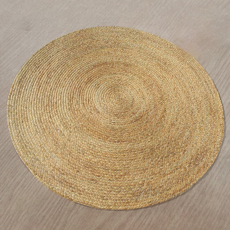 BowLift | Khaki and Brown Solid Carpet Sisal Country Carpet Pet-Friendly Washable Non-Slip Area Rug for Living Room