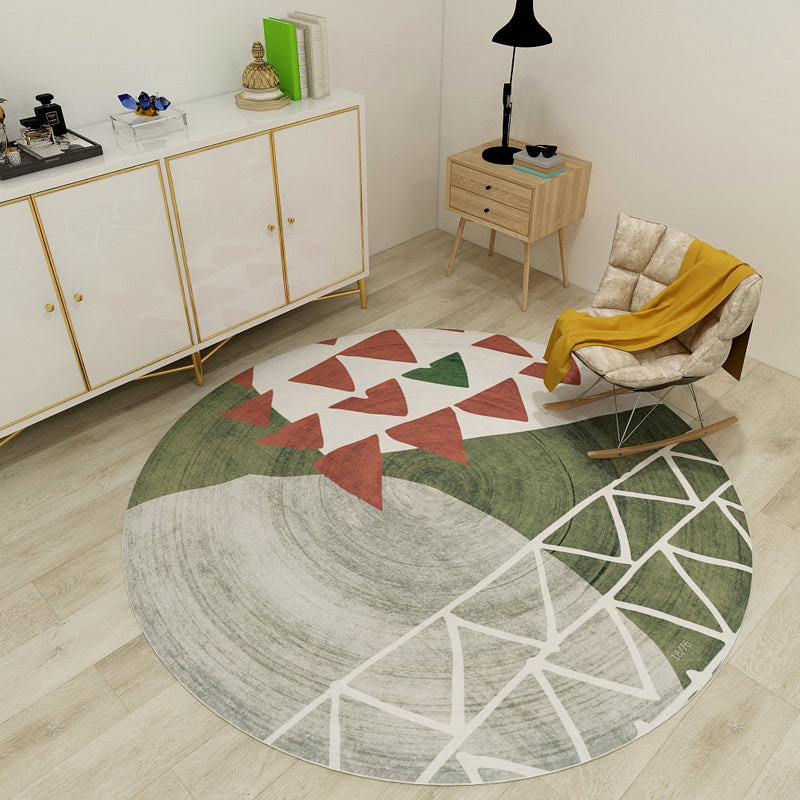 BowLift | Creative Northern Rug Multi Color Marble Geometric Shapes Carpet Stain-Resistant Pet-Friendly Rug for Living Room