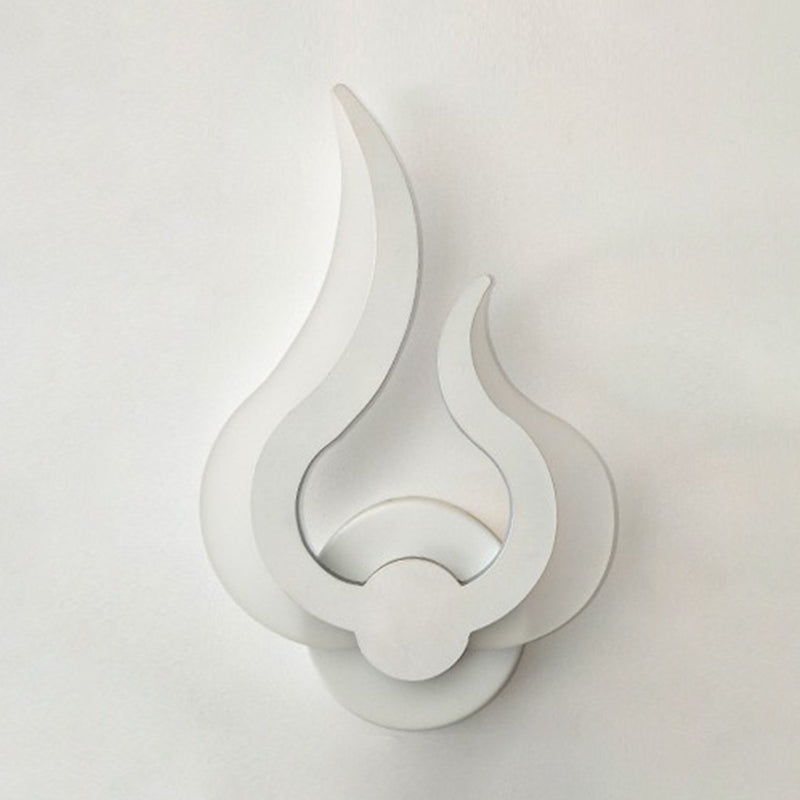 BowLift | Flame-shaped Bedroom Wall Lantern Lighting Acrylic LED Nordic Wall Mounted Light in Warm/White Light