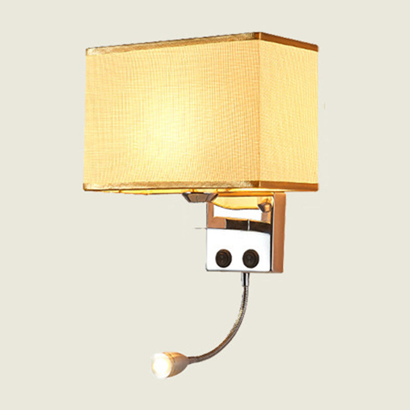 BowLift | Fabric Rectangular Spotlight Wall Light Nordic 1-Light Black/Linen/Beige Wall Mounted Lighting Fixture