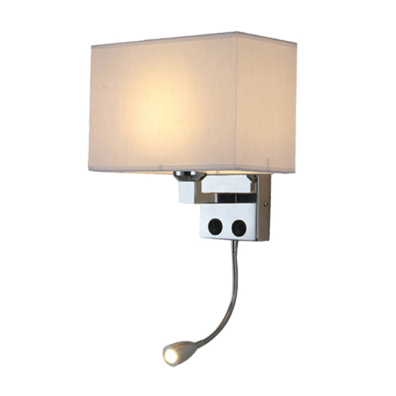 BowLift | Fabric Rectangular Spotlight Wall Light Nordic 1-Light Black/Linen/Beige Wall Mounted Lighting Fixture