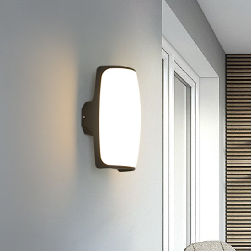 BowLift | Curved Plastic Wall Lamp Fixture Simplicity Black LED Recessed Wall Lamp in Warm/White Light