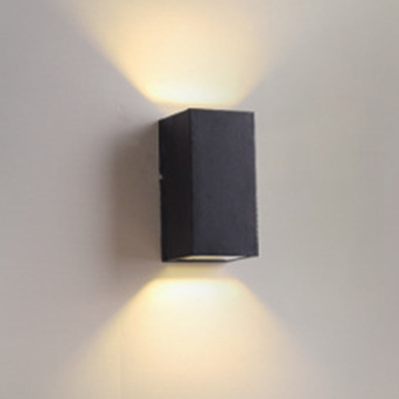 BowLift | Aluminium Block Wall Sconce Lighting Simple 1/2-Light Black Small/Big LED Surface Mount Lighting for Hallway