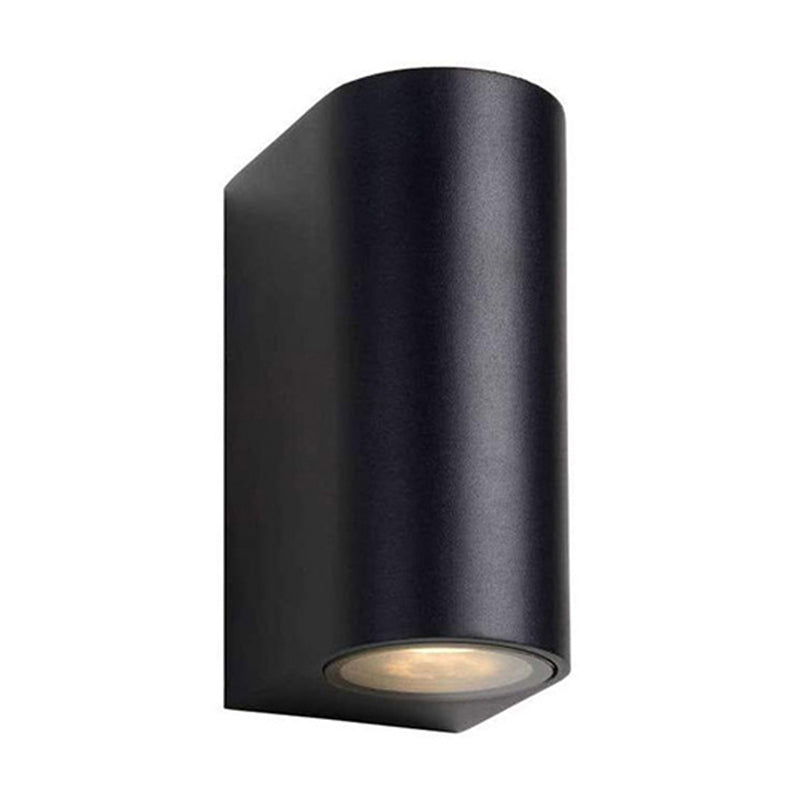 BowLift | Modern 1/2-Light LED Outdoor Wall-Mounted Black Triangle/Cylinder/Rectangle Sconces Lighting with Metal Shade