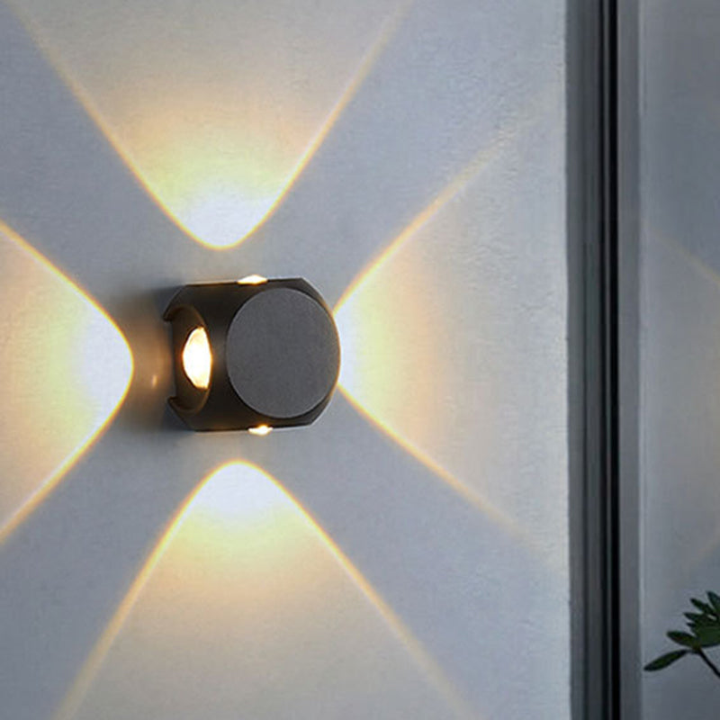 BowLift | Mini Cube Wall Washer Sconce Nordic Aluminium 2/4-Head Living Room LED Wall Light in Black/White