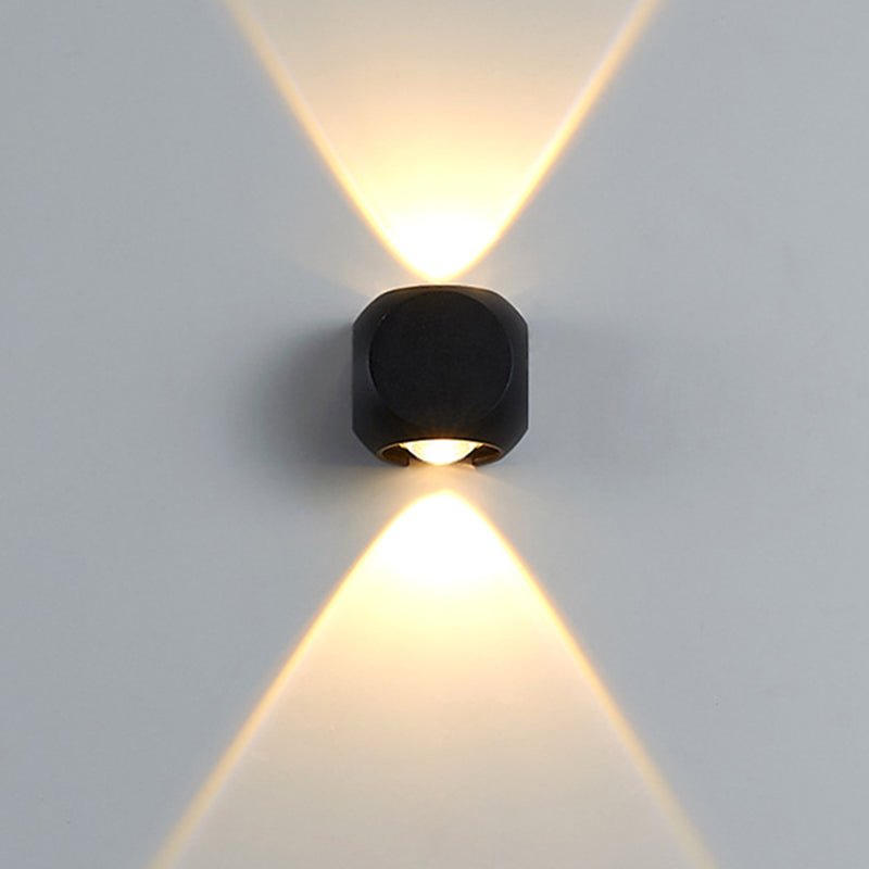 BowLift | Mini Cube Wall Washer Sconce Nordic Aluminium 2/4-Head Living Room LED Wall Light in Black/White
