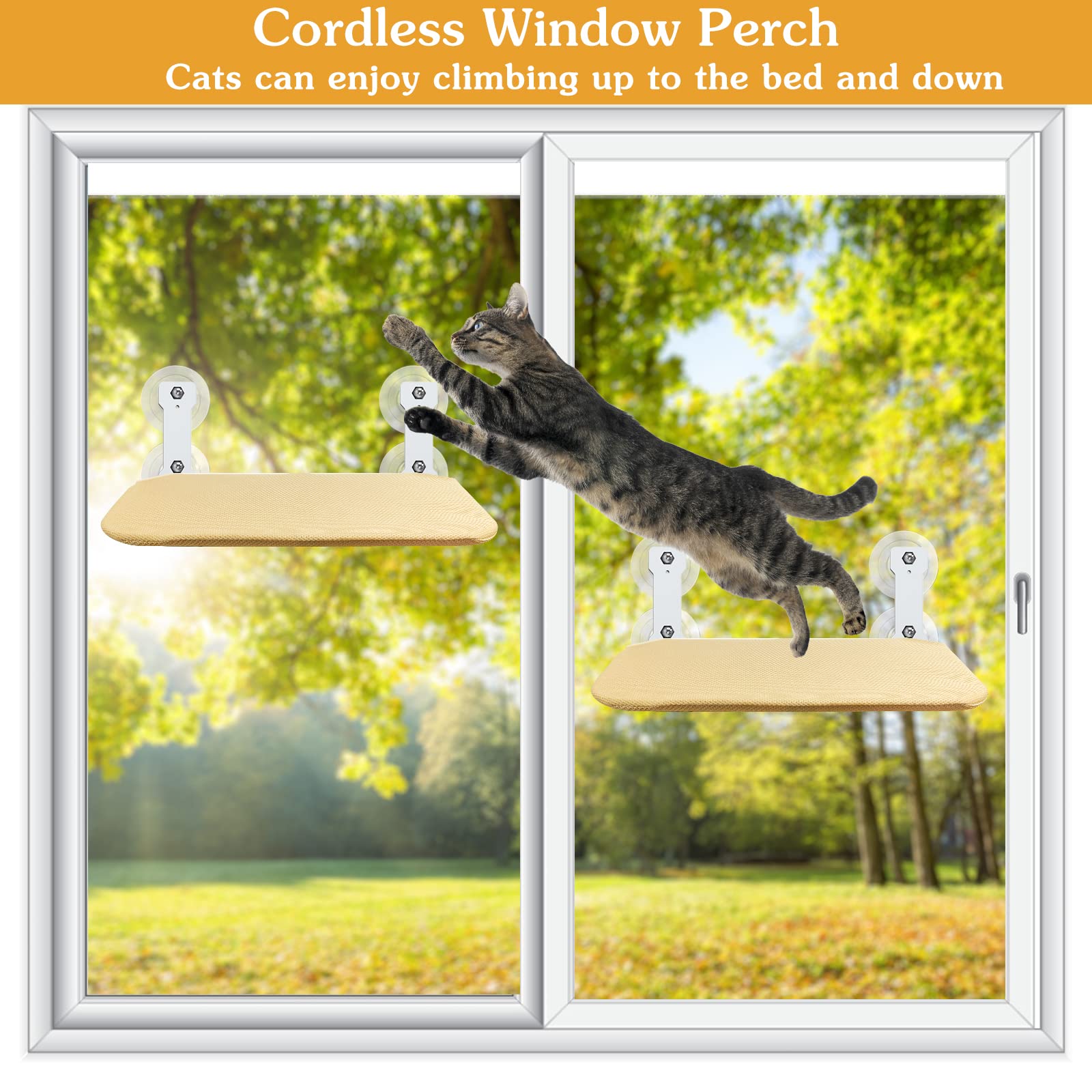 BowLift | Foldable Cat Hammock Suction Cup Cat Hammock