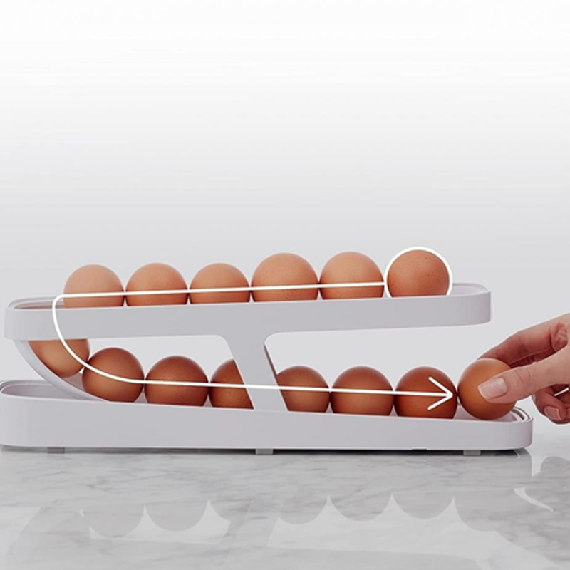 BowLift | Automatic Scrolling Egg Rack Holder Storage Box
