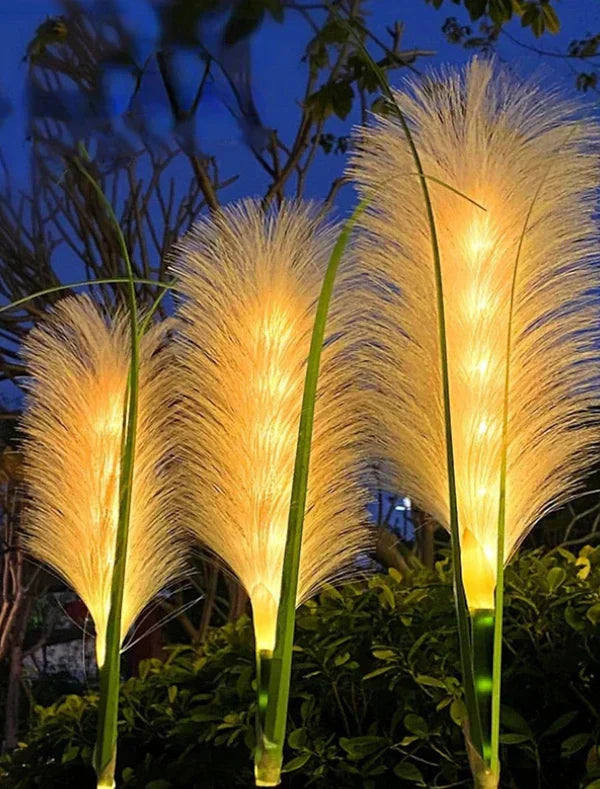 BowLift | Decorative Rattan Garden Lighting – Solar Lamp in Grass Design for Outdoor Use