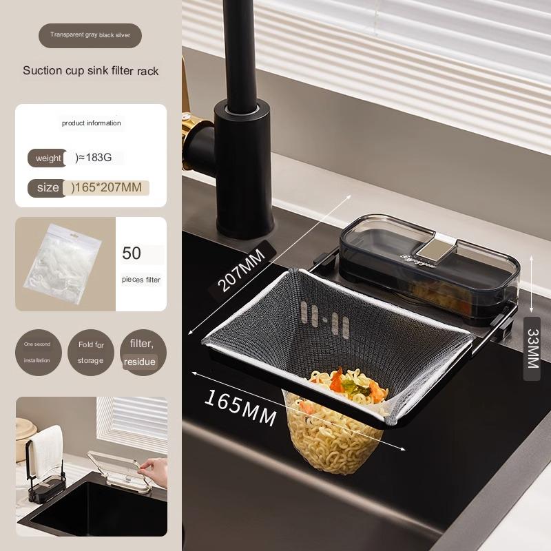 BowLift | Suction Cup Kitchen Sink Filter Rack