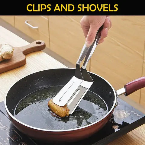 BowLift | 2-in-1 stainless steel kitchen tongs