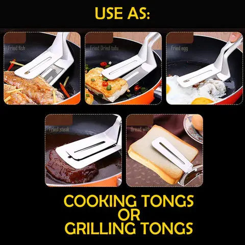 BowLift | 2-in-1 stainless steel kitchen tongs