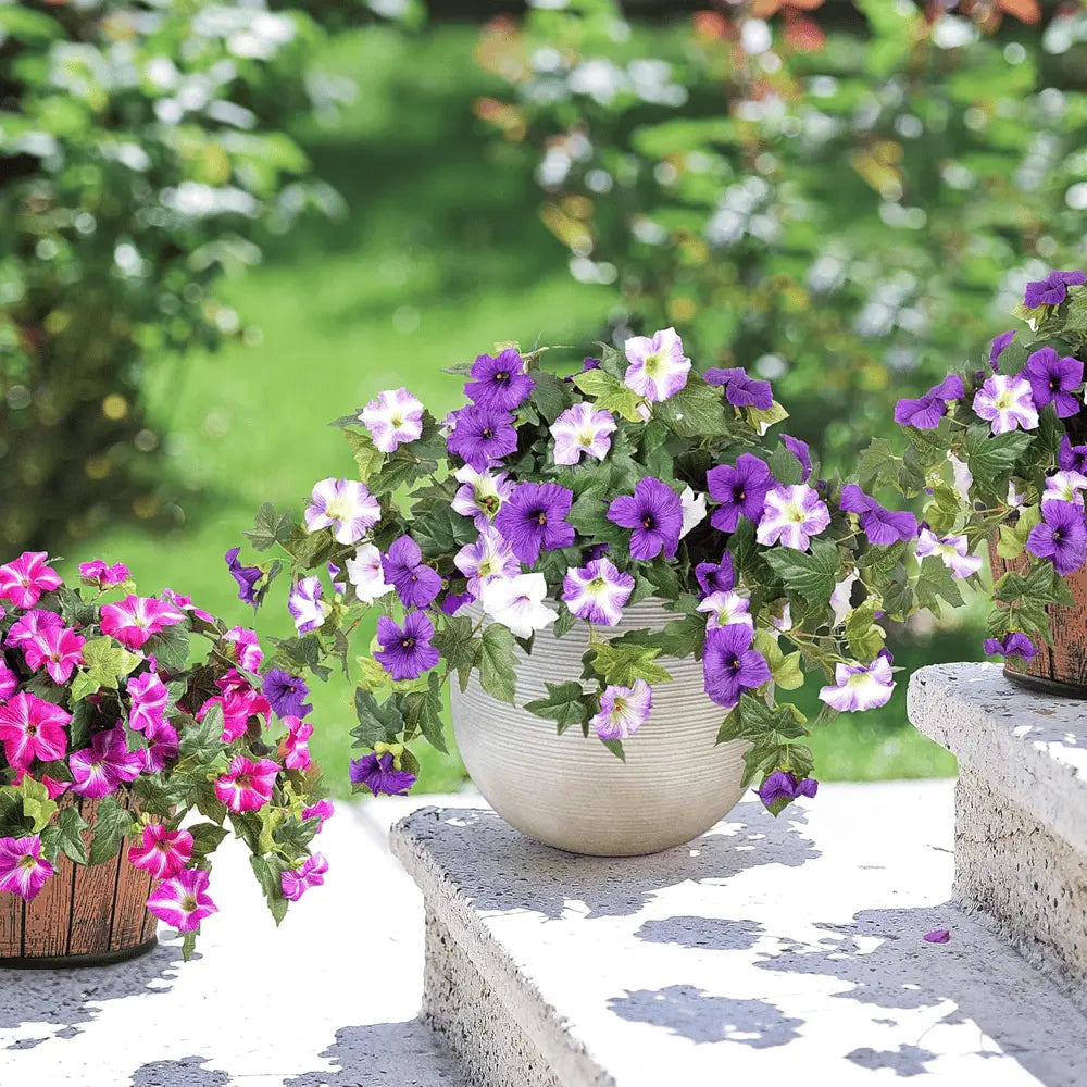 BowLift | Artificial Spring Petunias made of Silk – Perfect for Calm Home Accents