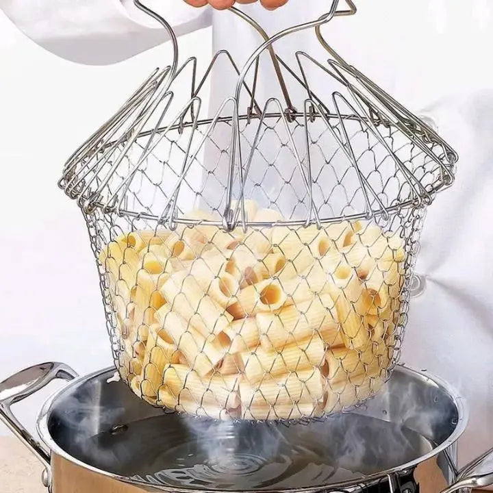 BowLift | Expandable Stainless Steel Sieve Basket for Frying & Draining