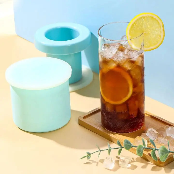 BowLift | Cylindrical Ice Cube Tray made of Silicone – 60 Mini Cubes for Drinks