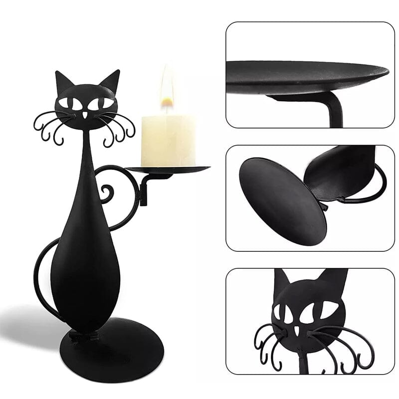 BowLift | Black Cat Candle Holder