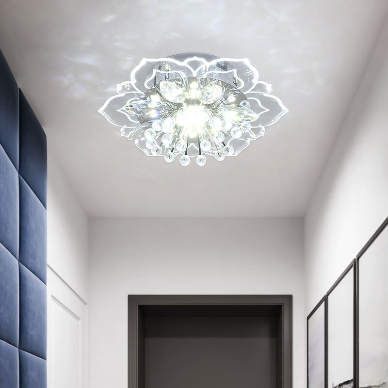 BowLift | GlowPetal LED Crystal Ceiling Light | Flower Shaped | Modern Design | Energy Saving | Decorative Lighting