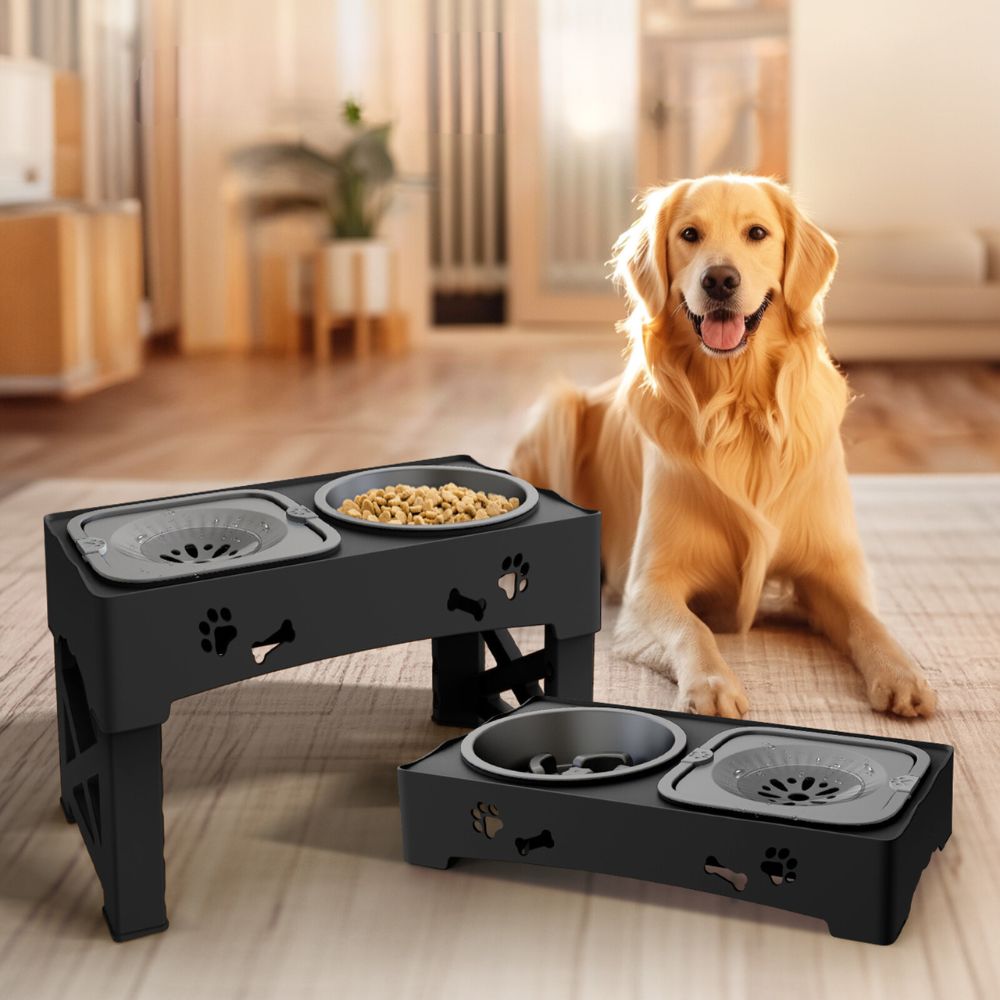 BowLift | Dog Bowl Raised Adjustable Slow Feeder Stand