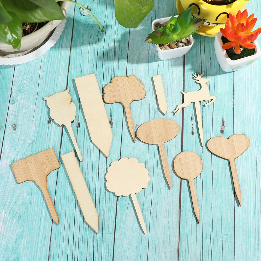 BowLift | Plant labels made of wood for garden and balcony ā Rewritable labels for herbs and plants