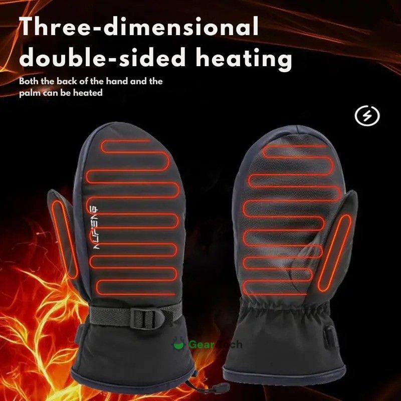 BowLift | Electric Heating Gloves | Dual-Sided, 10,000 mAh USB Rechargeable | Waterproof Skiing & Motorcycle