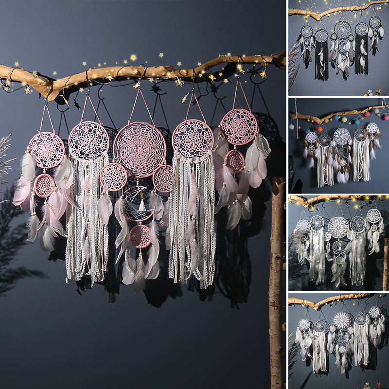 BowLift | Dreamcatcher Moon and Stars hanging over the bed (5 PCS)