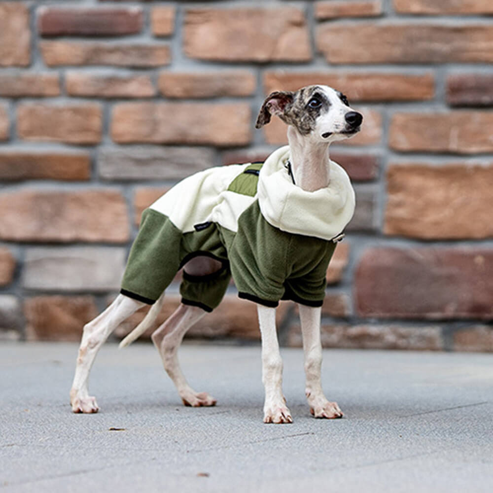 BowLift | Full Protection Polar Fleece Dog Overall with Removable Collar