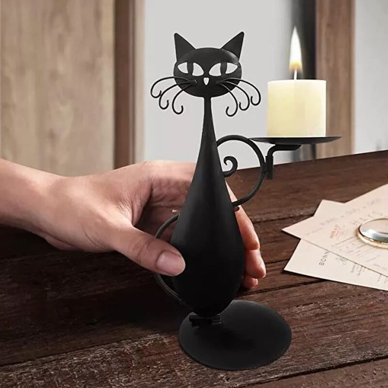 BowLift | Black Cat Candle Holder