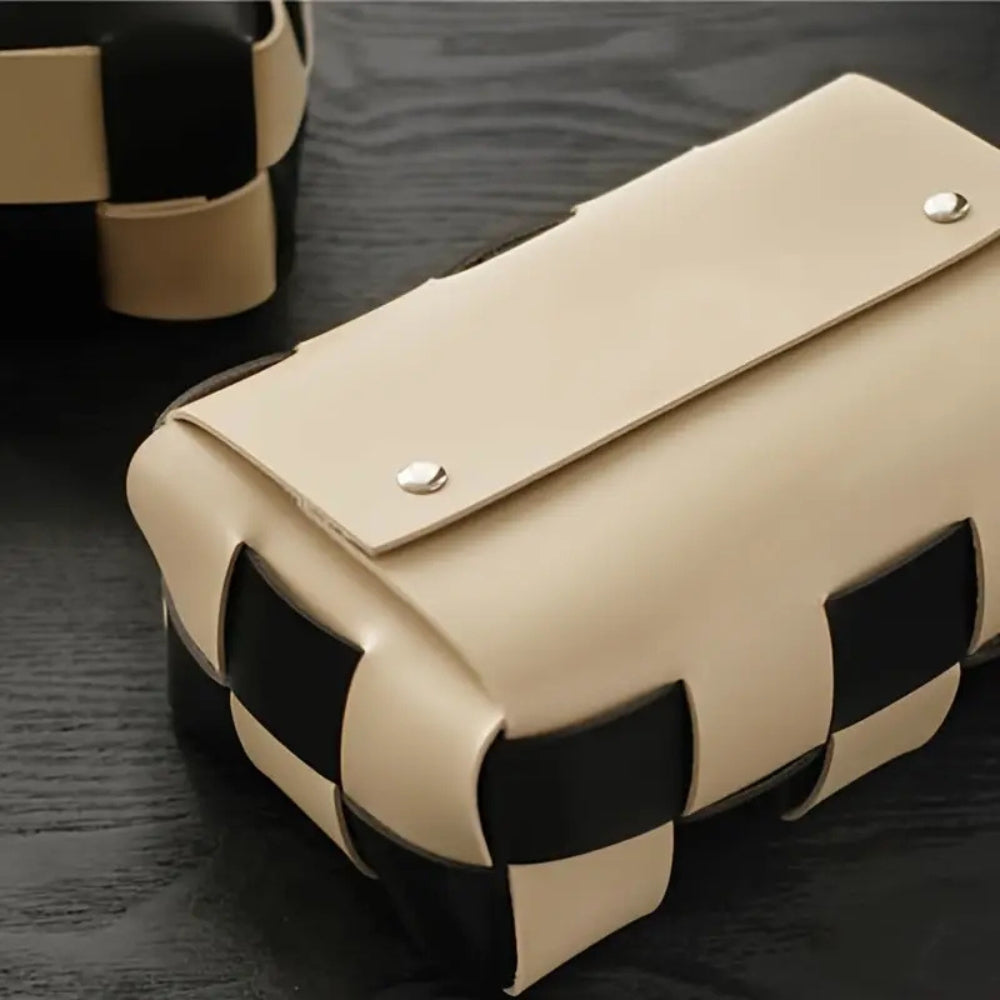 BowLift | Braided Vegan Leather Tissue Holder
