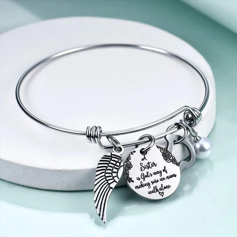 BowLift | A "Sister is God's Way Of Making Sure We Never Walk Alone" Bangle