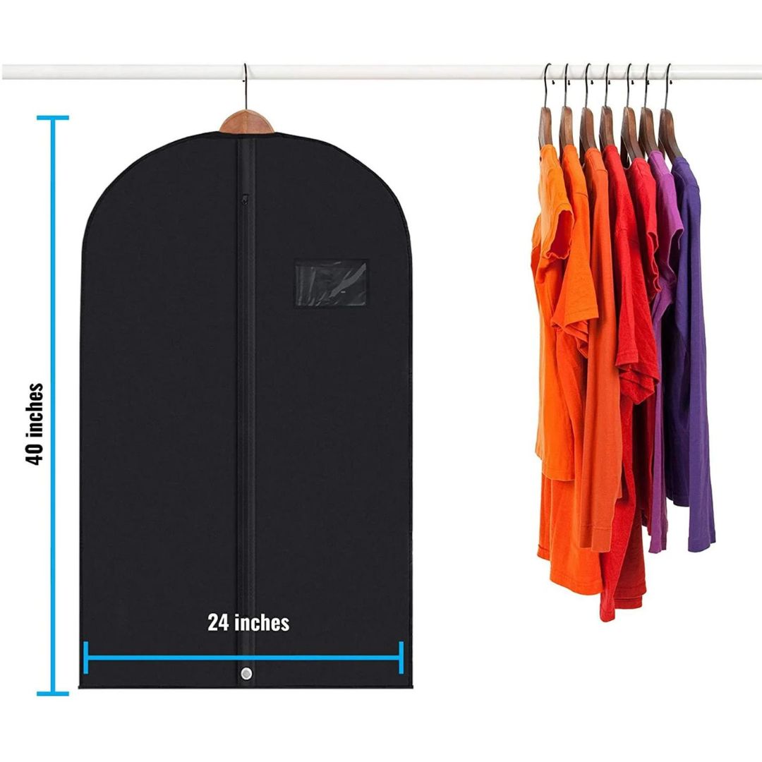 BowLift | 5 Premium Garment Bags - With Clear Window, Water-Resistant - 40"/54" inches