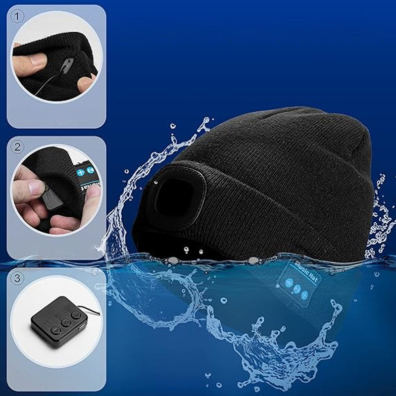 BowLift | Bluetooth Beanie with LED Light & Removable Speakers